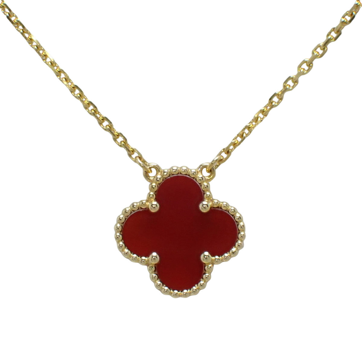 Vintage Alhambra pendant with carnelian and 18K yellow gold (YG)