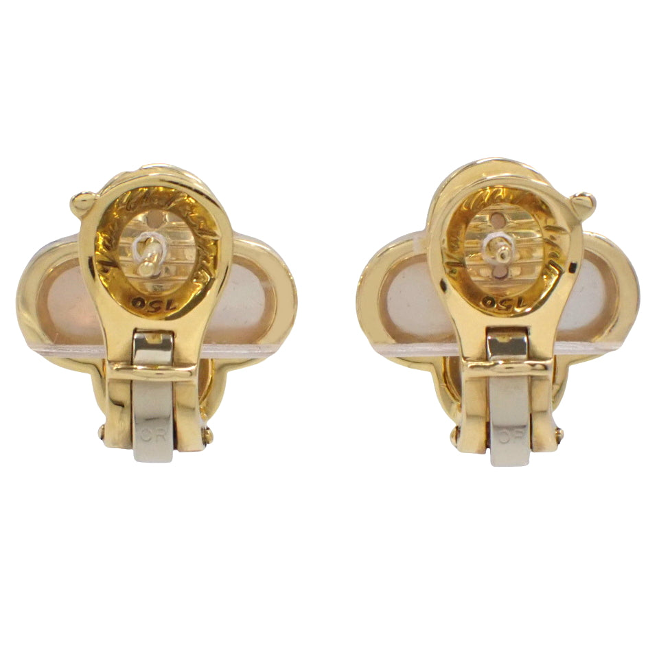 Pure Alhambra Earrings in Mother of Pearl and 18K Yellow Gold