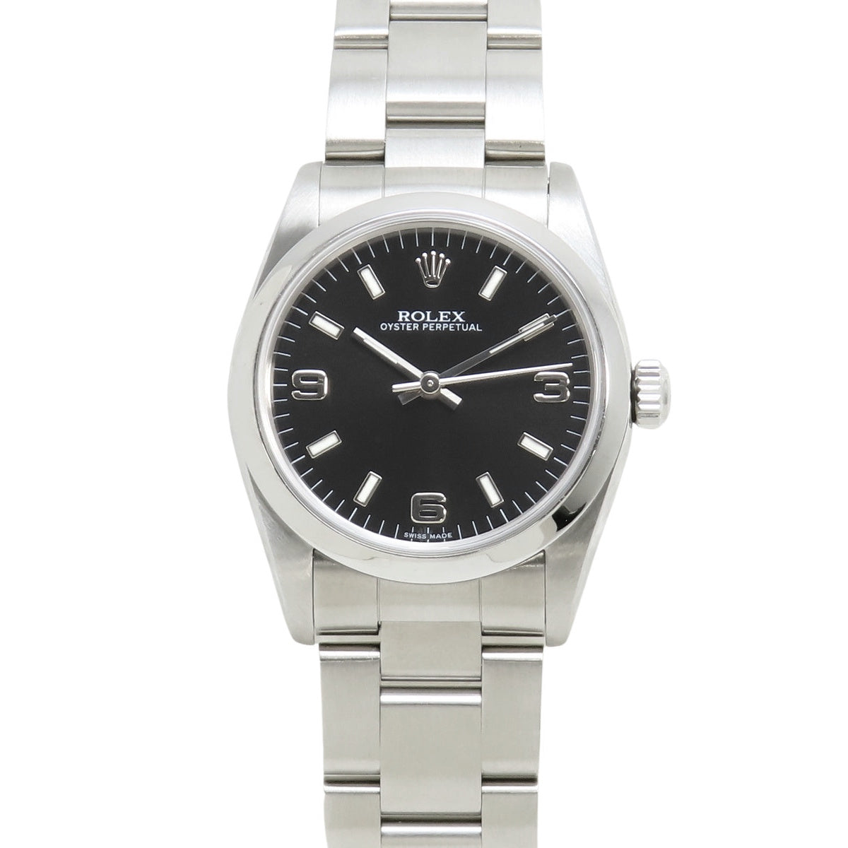 77080 蚝式恒动型 不锈钢 A字头 自动上链 黑色