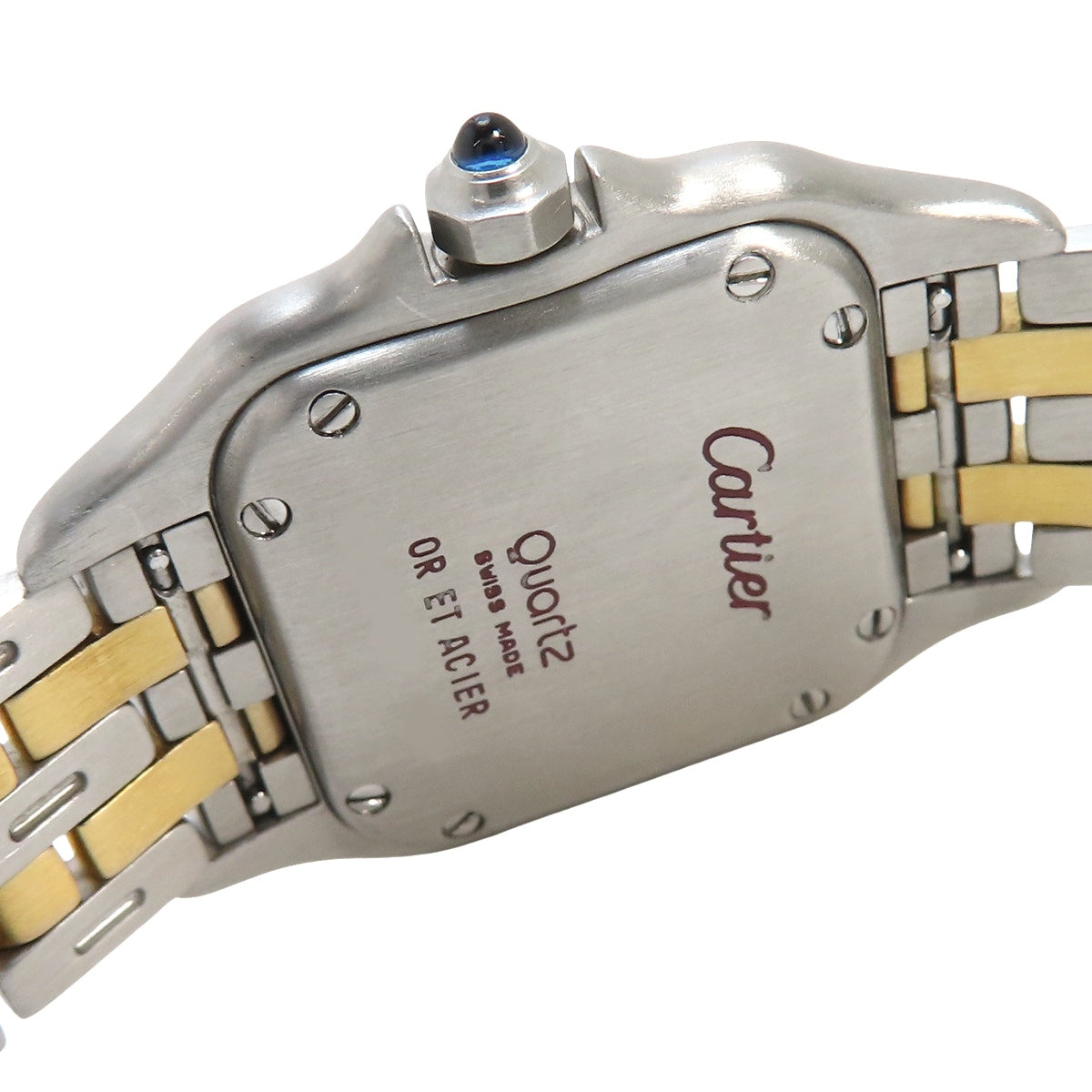 Panthère SM 2排黄金/精钢石英表 象牙白