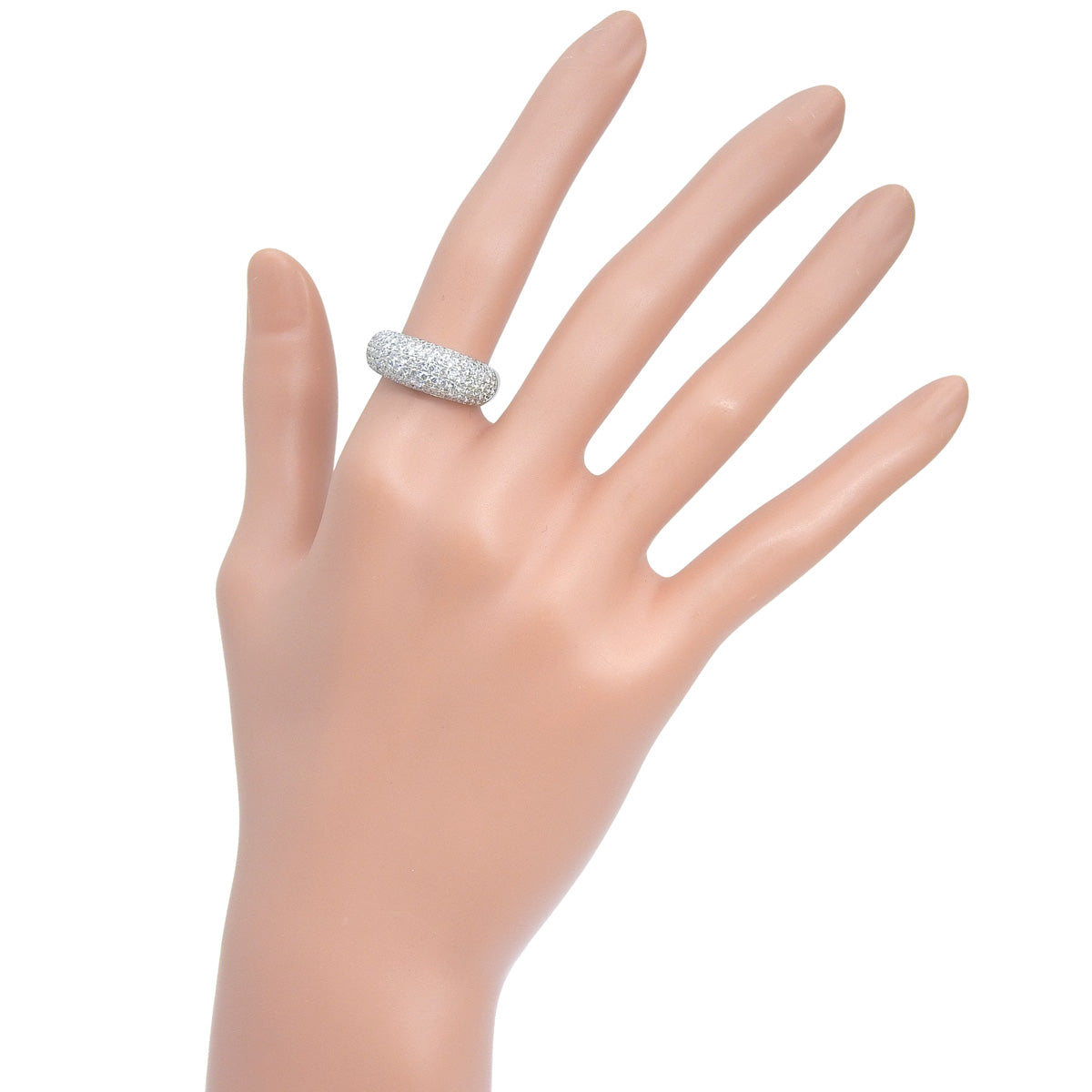 ハーフエタニティ リング D1.46 K18WG 7.2g