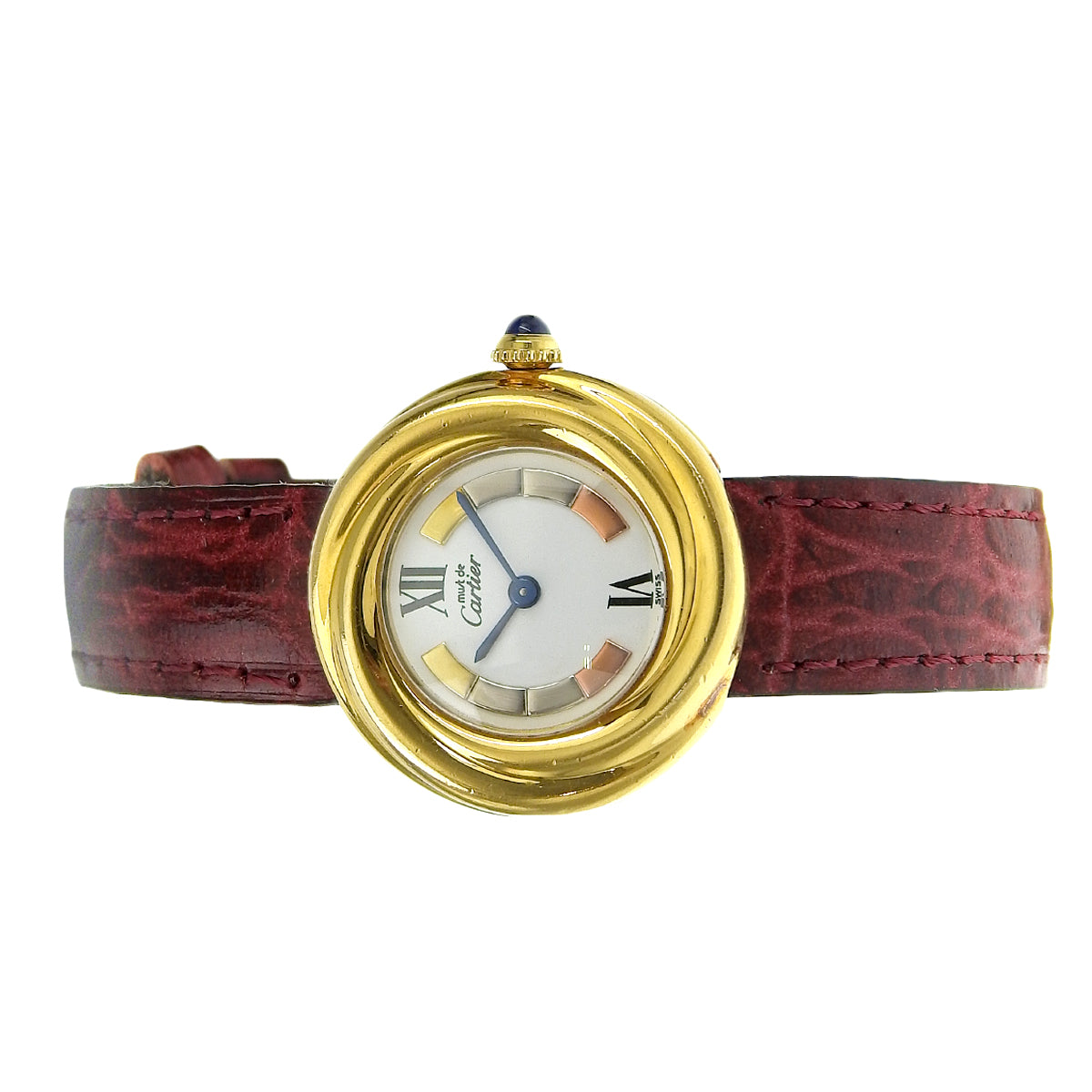 Must Trinity Vermeil W1010744 GP 白色石英女士腕表