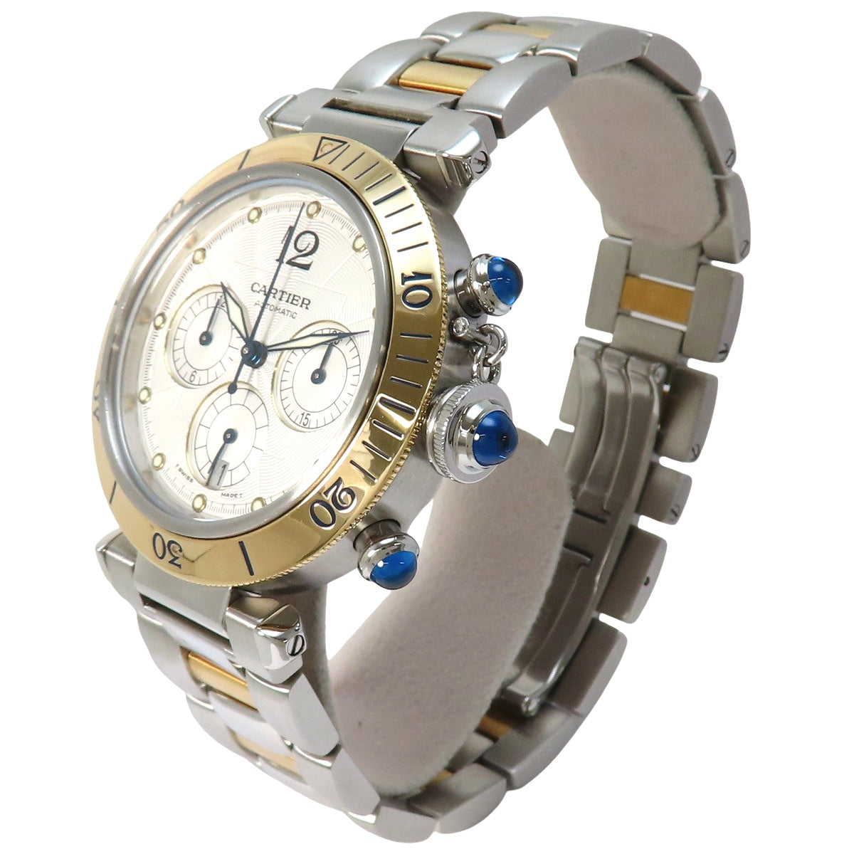 W31036T6 Pasha 38 计时码表 YG/SS 自动上链 象牙白