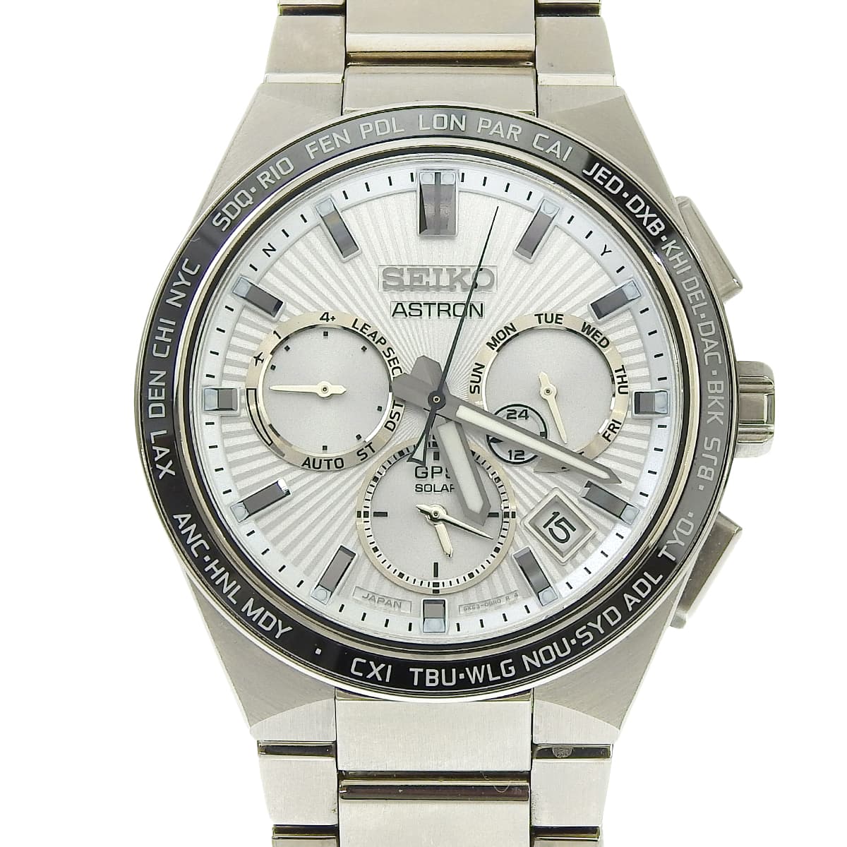 Astron SBXC117 TI Silver Solar Men's Watch