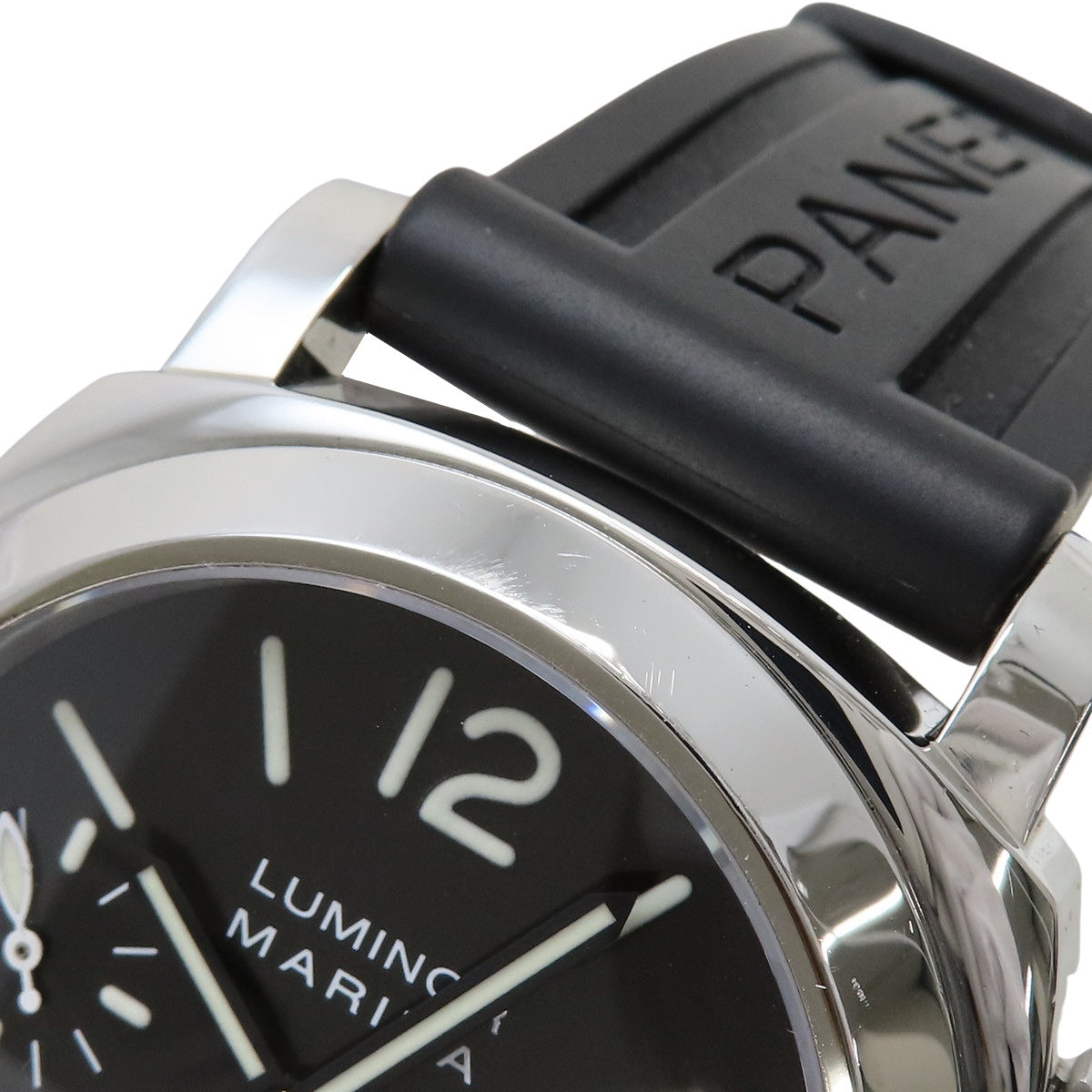 PAM0005 Luminor Marina Logo 不锈钢/橡胶表带 自动上链 黑色