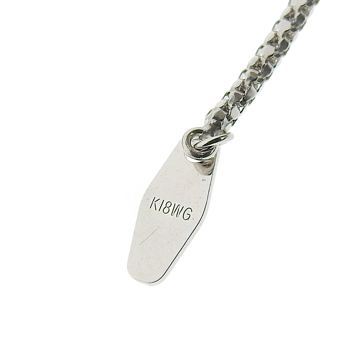 Diamond cross necklace in white gold K18WG