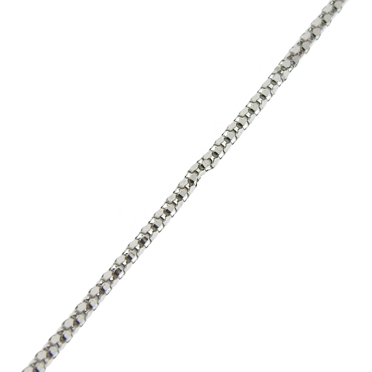 Diamond cross necklace in white gold K18WG