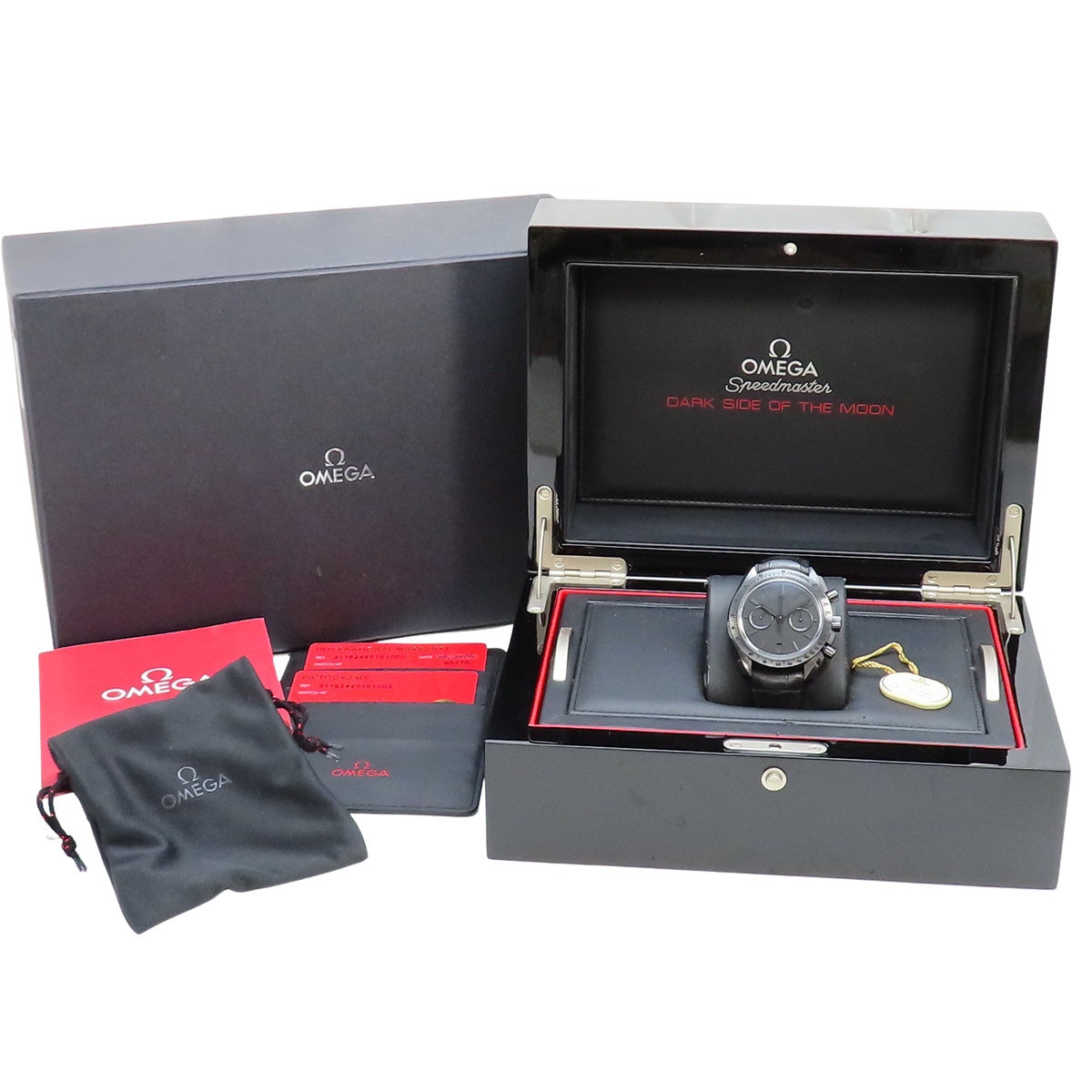 311.92.44.51.01.005 Speedmaster Dark Side of the Moon, Alligator strap x Ceramic bezel, Automatic, Black