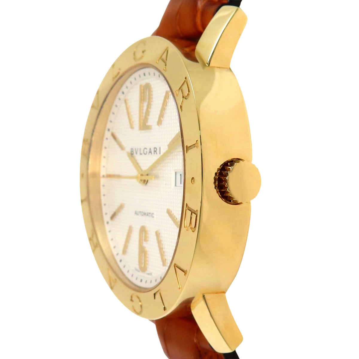 宝格丽（Bulgari）Bulgari Bulgari BB42GL AUTO YG/皮革 银色 自动腕表