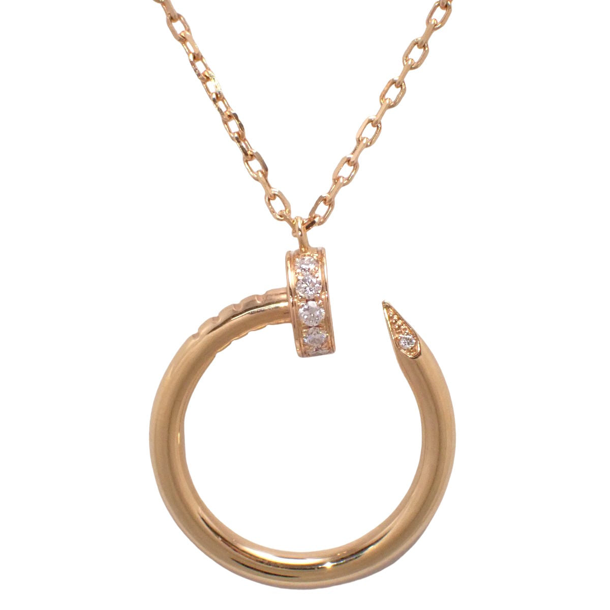 ジュストアンクル ネックレス ダイヤモンド ピンクゴールド K18PG