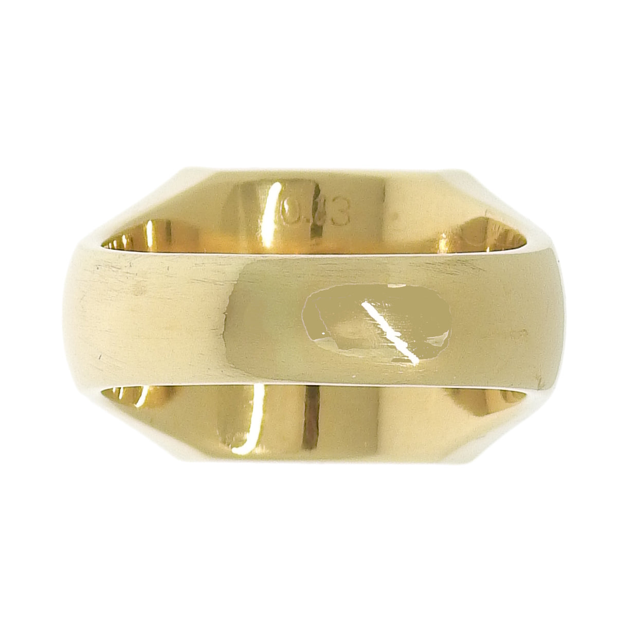 Diamond Signet Ring in 18K Yellow Gold