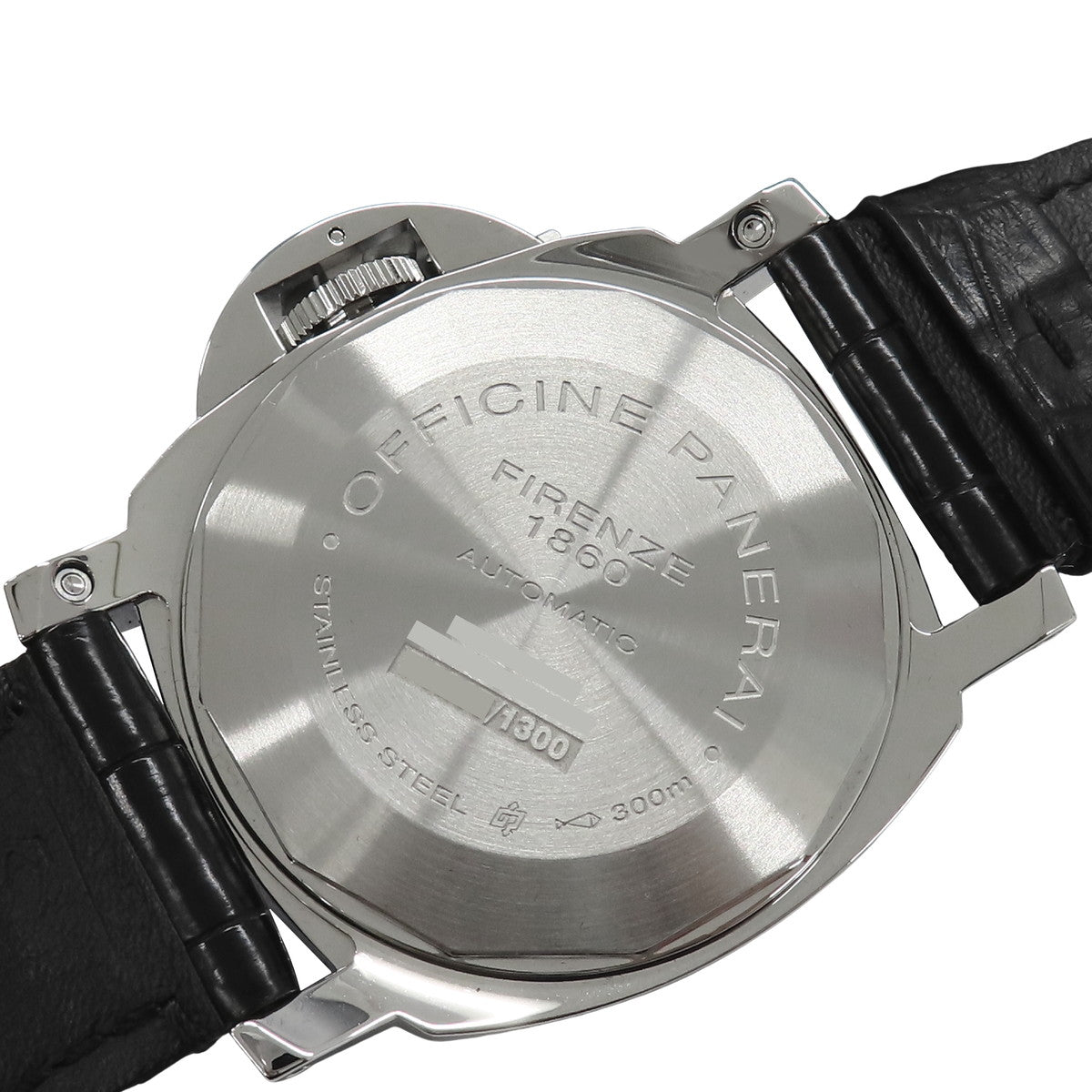 PAM00090 Luminor动力储存腕表 不锈钢/皮革 自动上链 黑色