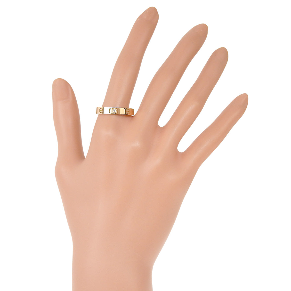 LOVE リング スモールモデル ダイヤモンド1石 ピンクゴールド K18PG