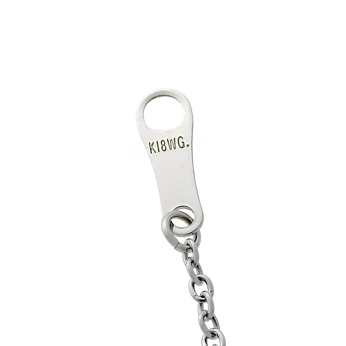 リボンモチーフ ダイヤモンド ネックレス D0.20 ホワイトゴールド K18WG 4.1g