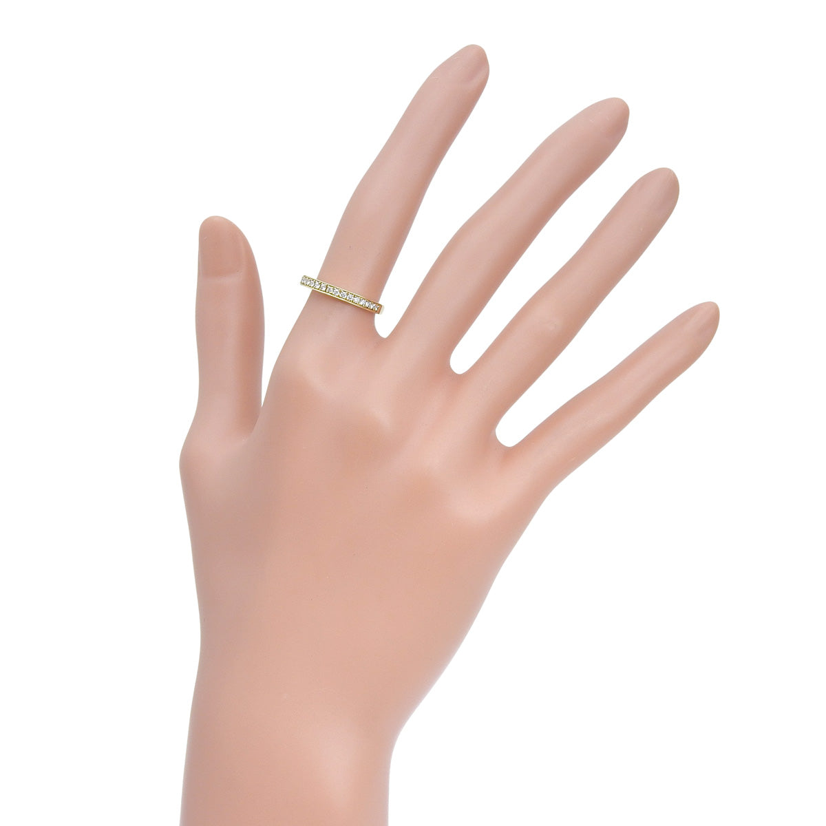 ハーフエタニティ リング D0.23 イエローゴールド K18YG 3.1g