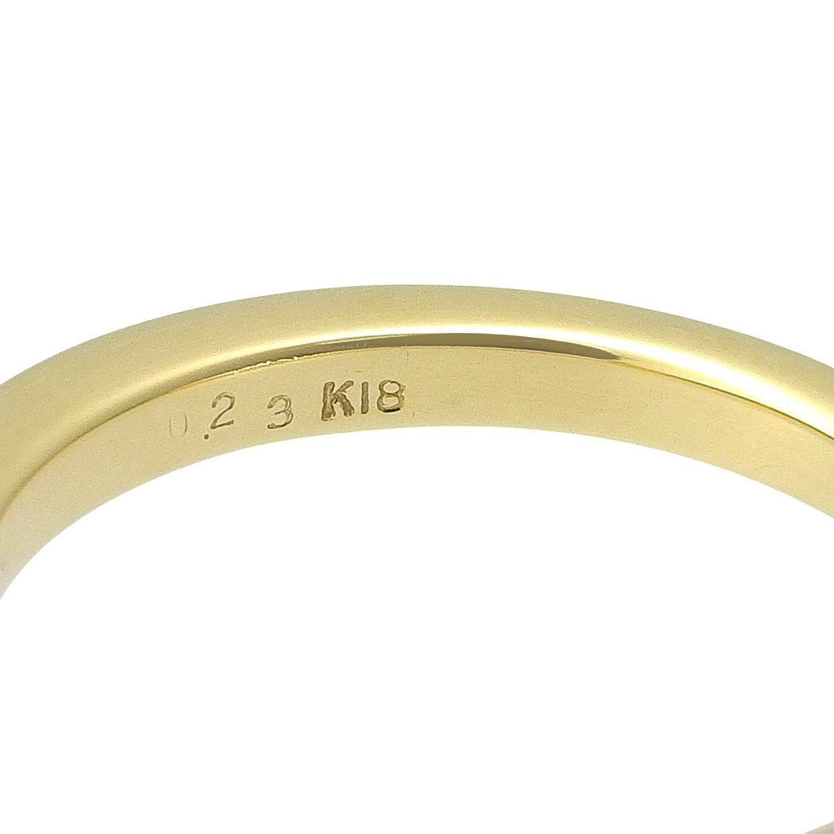 ハーフエタニティ リング D0.23 イエローゴールド K18YG 3.1g