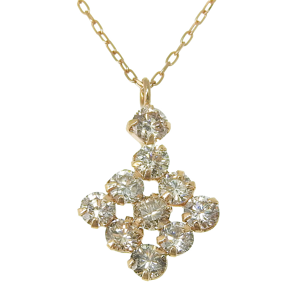 Diamond necklace D0.64 pink gold K18PG