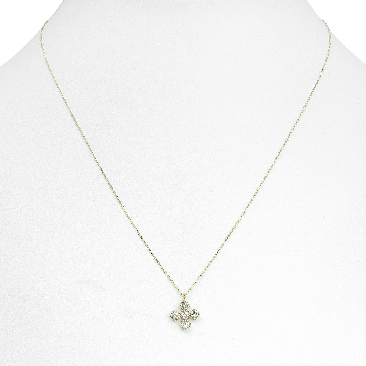 Diamond necklace D0.62 pink gold K18PG 1.2g