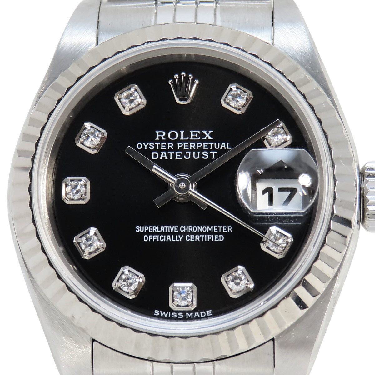 デイトジャスト 79174G WG/SS F番 ブラック 10PD 自動巻き レディース