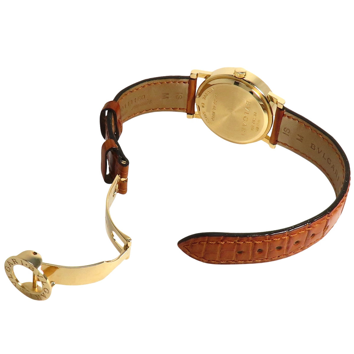 ブルガリ・ブルガリ BB33GL YG/革 シェル文字盤 ホワイトシェル12PD 自動巻き レディース