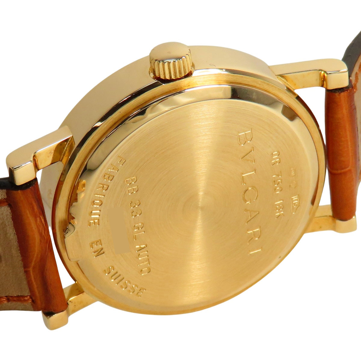 ブルガリ・ブルガリ BB33GL YG/革 シェル文字盤 ホワイトシェル12PD 自動巻き レディース