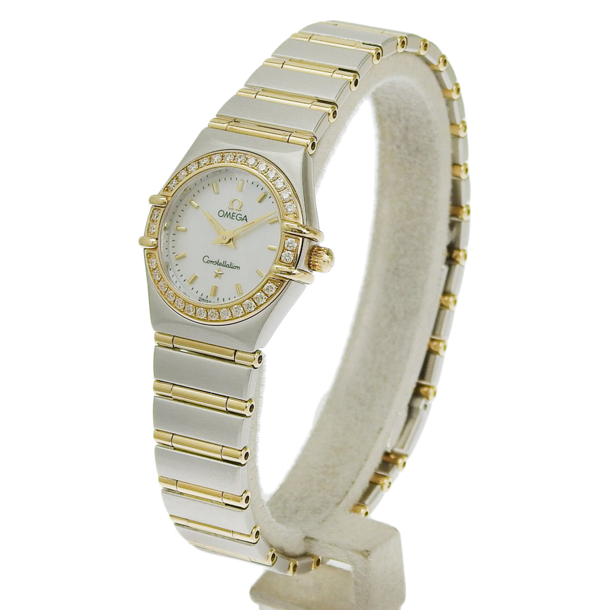 Constellation Mini Diamond Bezel 1267.70 YG/SS Shell Dial Quartz Women's