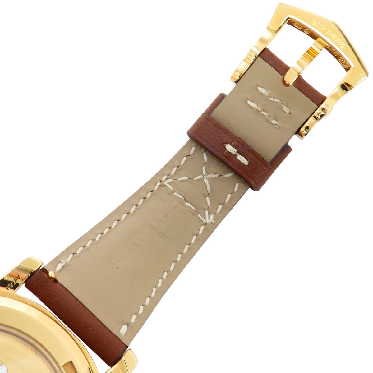 宝珀五十寻系列飞行员旅行时间腕表7234R-001，玫瑰金/皮革，深棕色，自动上链。