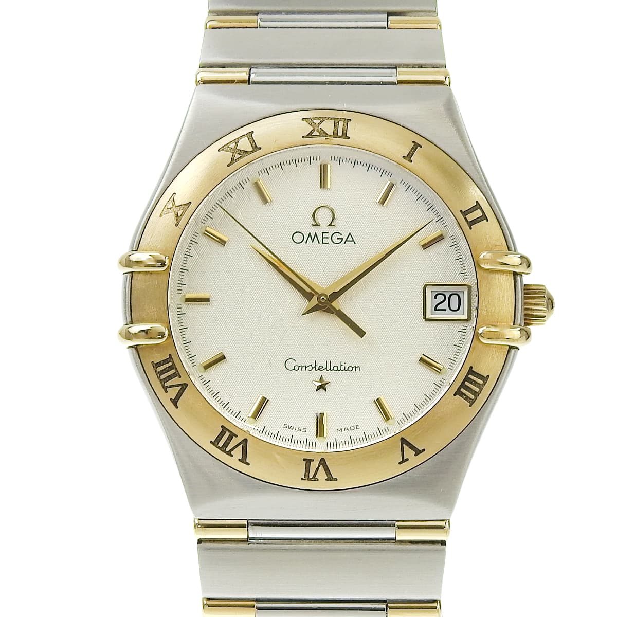 コンステレーション 1312.30 YG/SS ホワイト クオーツ メンズ