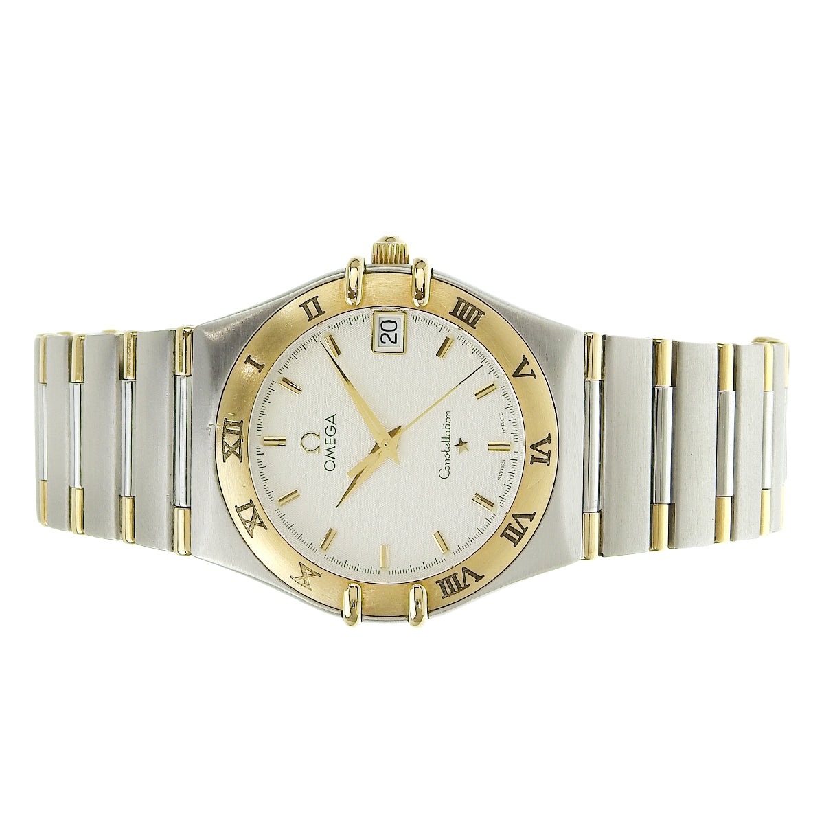 コンステレーション 1312.30 YG/SS ホワイト クオーツ メンズ