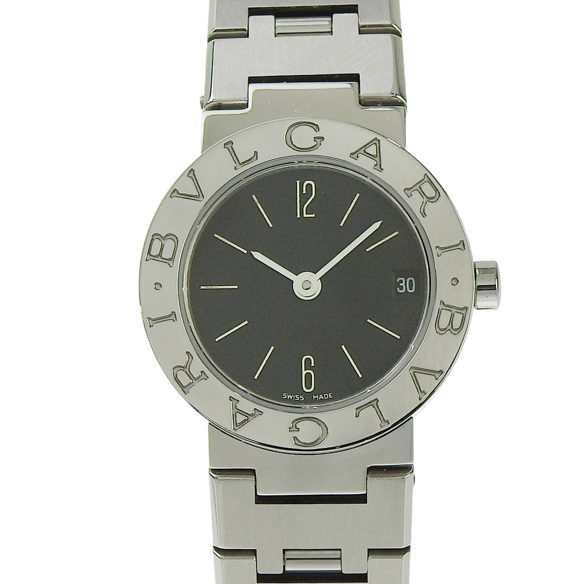 ブルガリブルガリ BB23SS SS ブラック クオーツ レディース