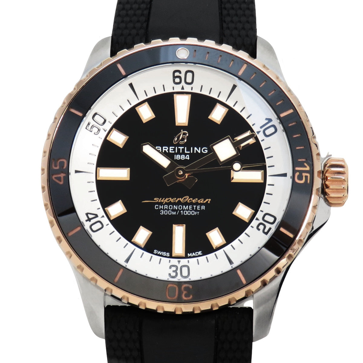 Superocean 42 U17375/U17375211B1S PG/SS/橡胶自动男士腕表