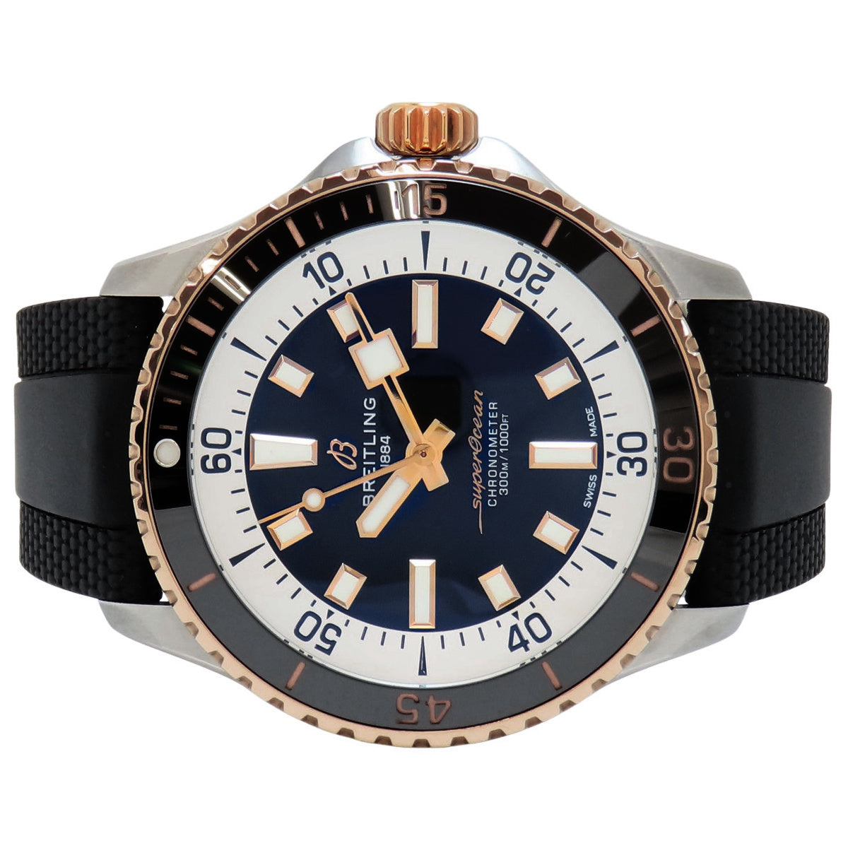 Superocean 42 U17375/U17375211B1S PG/SS/橡胶自动男士腕表