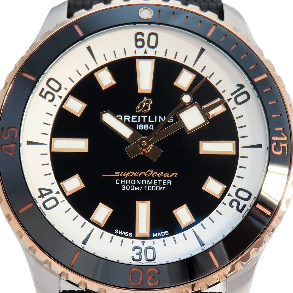 Superocean 42 U17375/U17375211B1S PG/SS/橡胶自动男士腕表