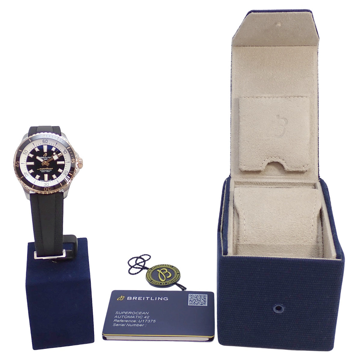 Superocean 42 U17375/U17375211B1S PG/SS/橡胶自动男士腕表