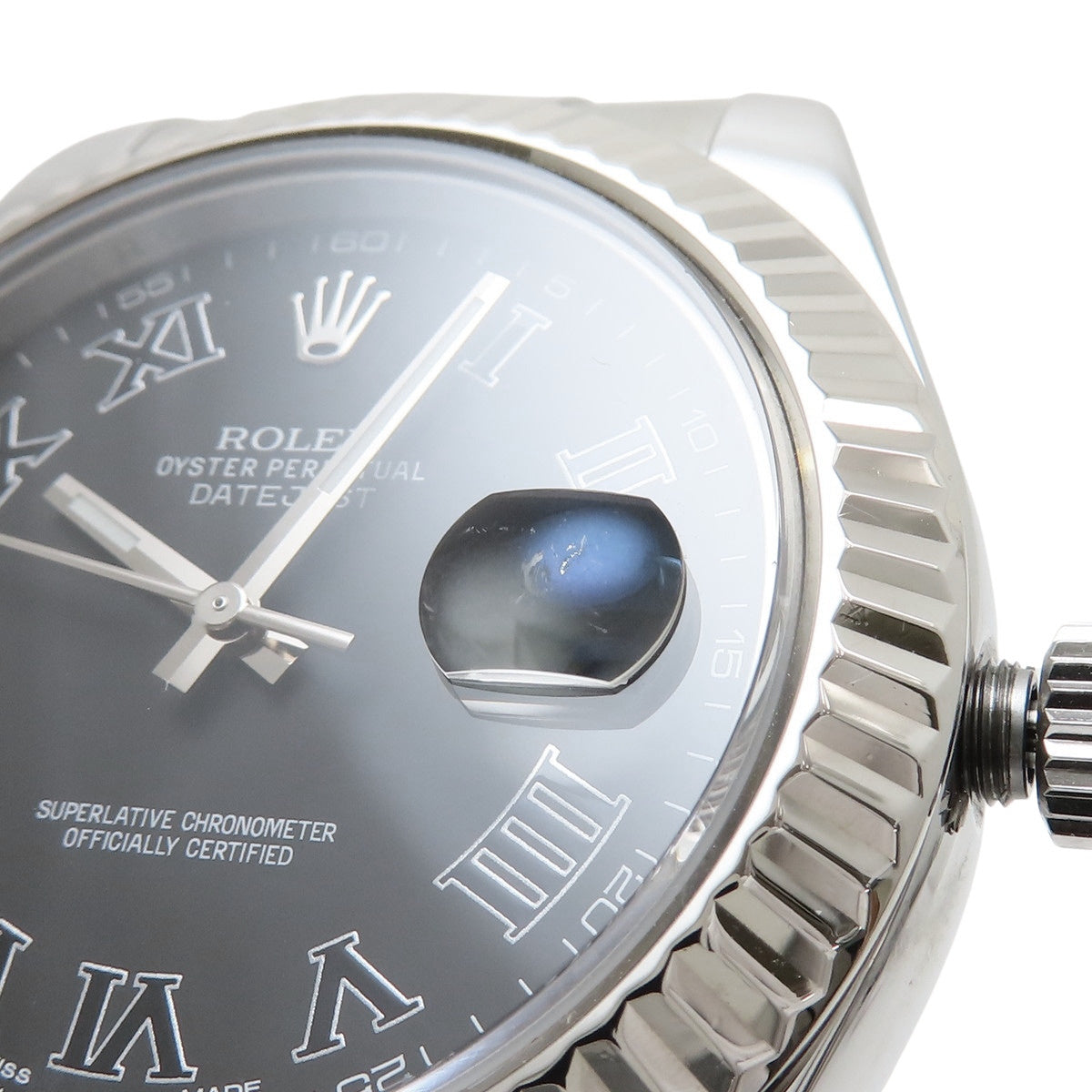 116334 Datejust Stainless Steel SS Random Serial Number Automatic Black Dial