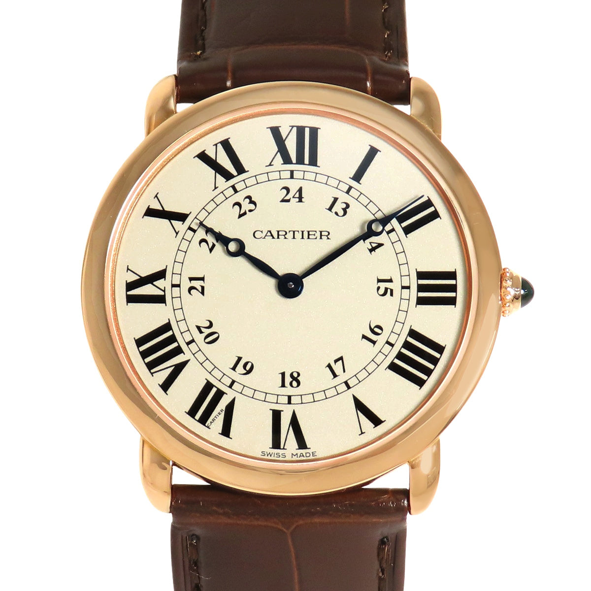 W6800251 London Timepiece, K18PG/Leather, Hand-wound, White