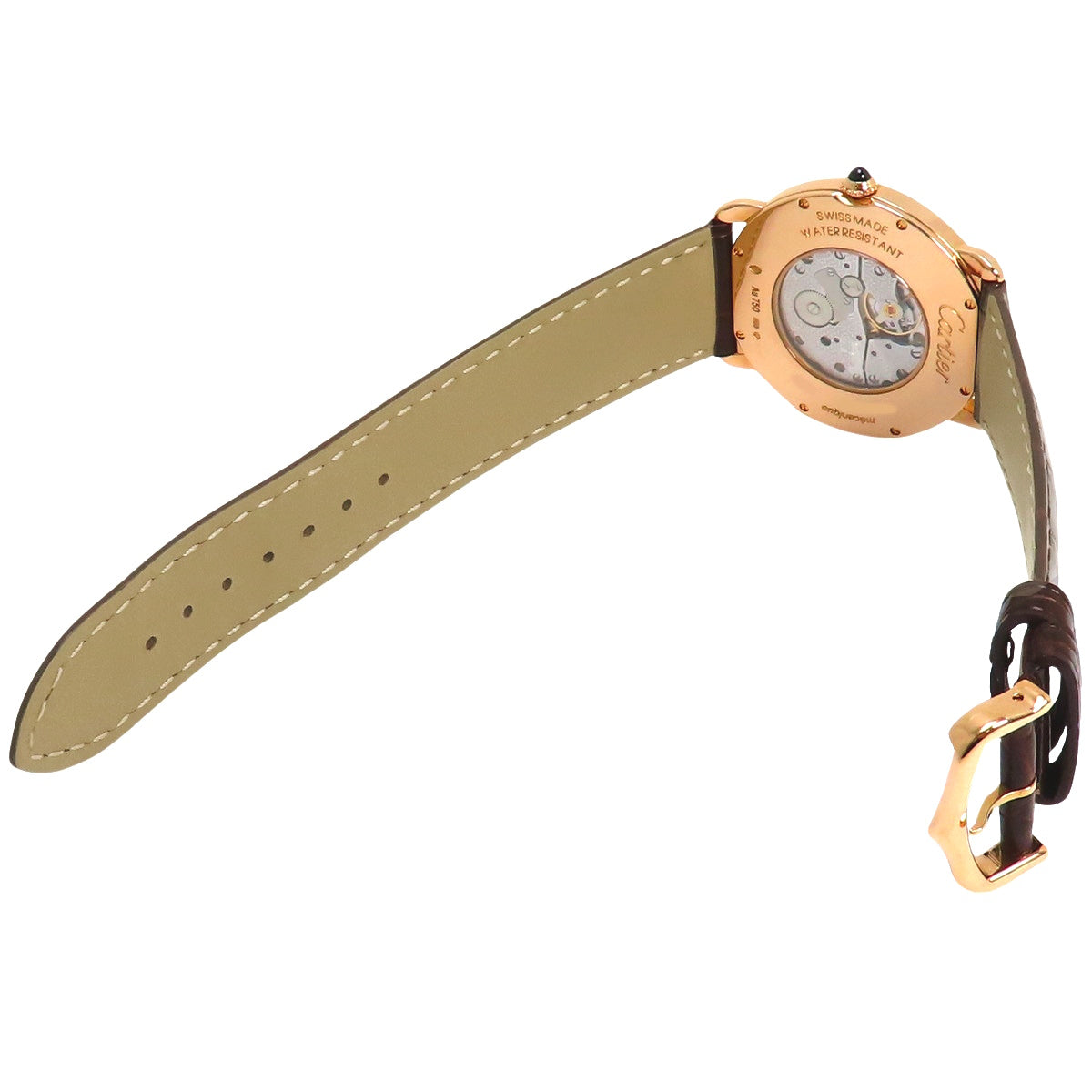 W6800251 朗度易 K18PG/皮革 手动上链 白色