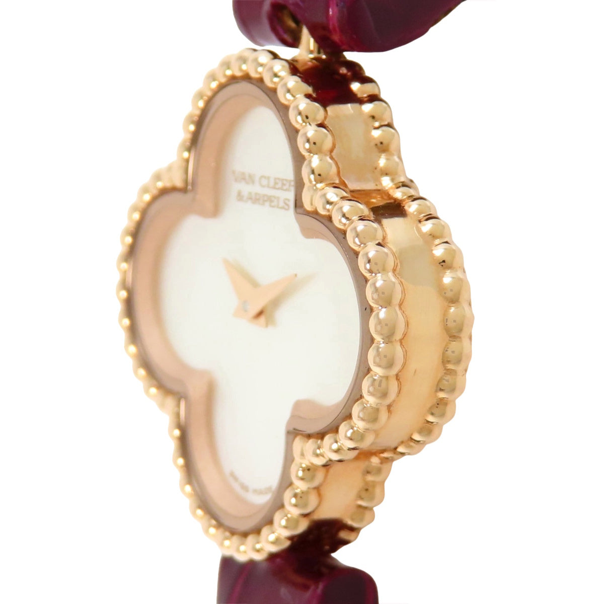 Sweet Alhambra VCAR08SF00 PG/皮革 白色 石英