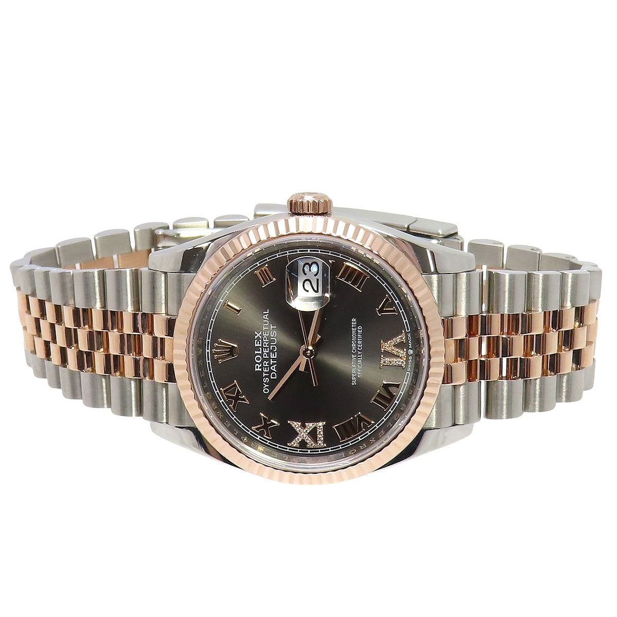 Datejust 36 126231 PG/SS 随机编号钻石指针石板灰自动男士腕表