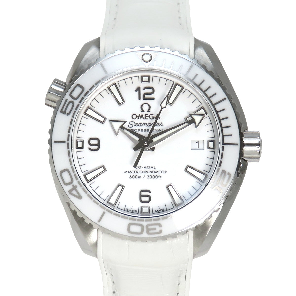 215.33.40.20.04.001 Seamaster Planet Ocean SS/Rubber Automatic White