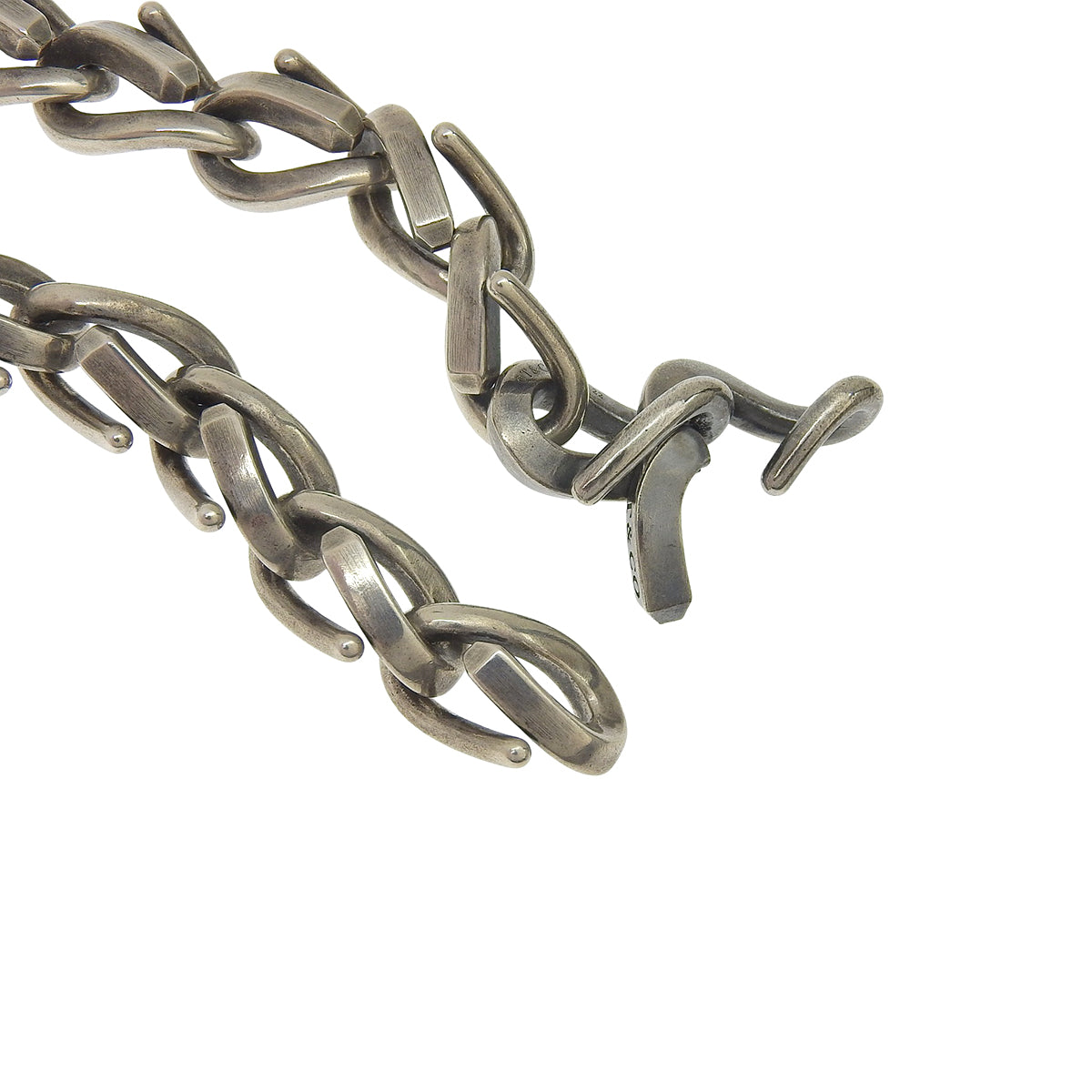 Large link bracelet in silver SV925