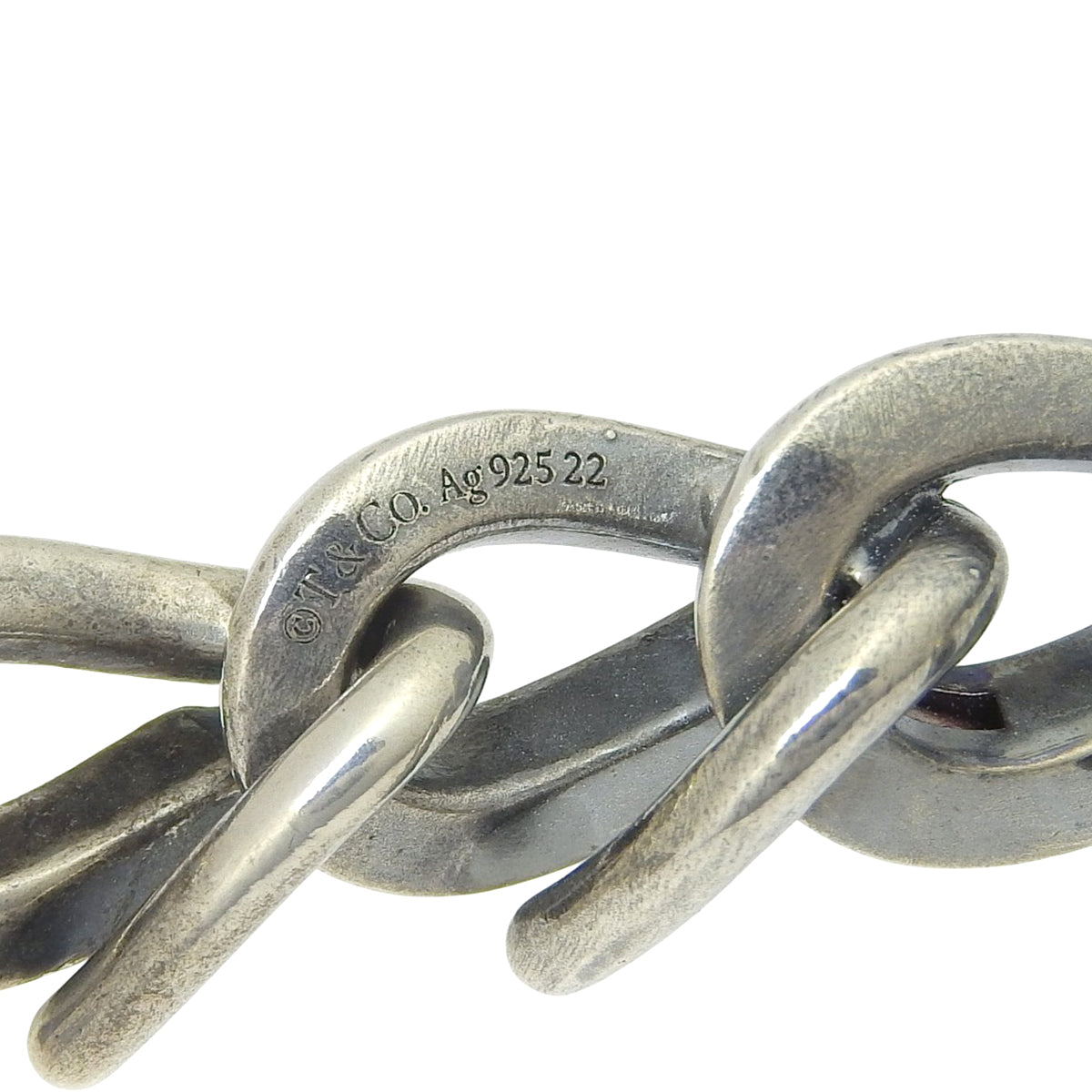 Large link bracelet in silver SV925