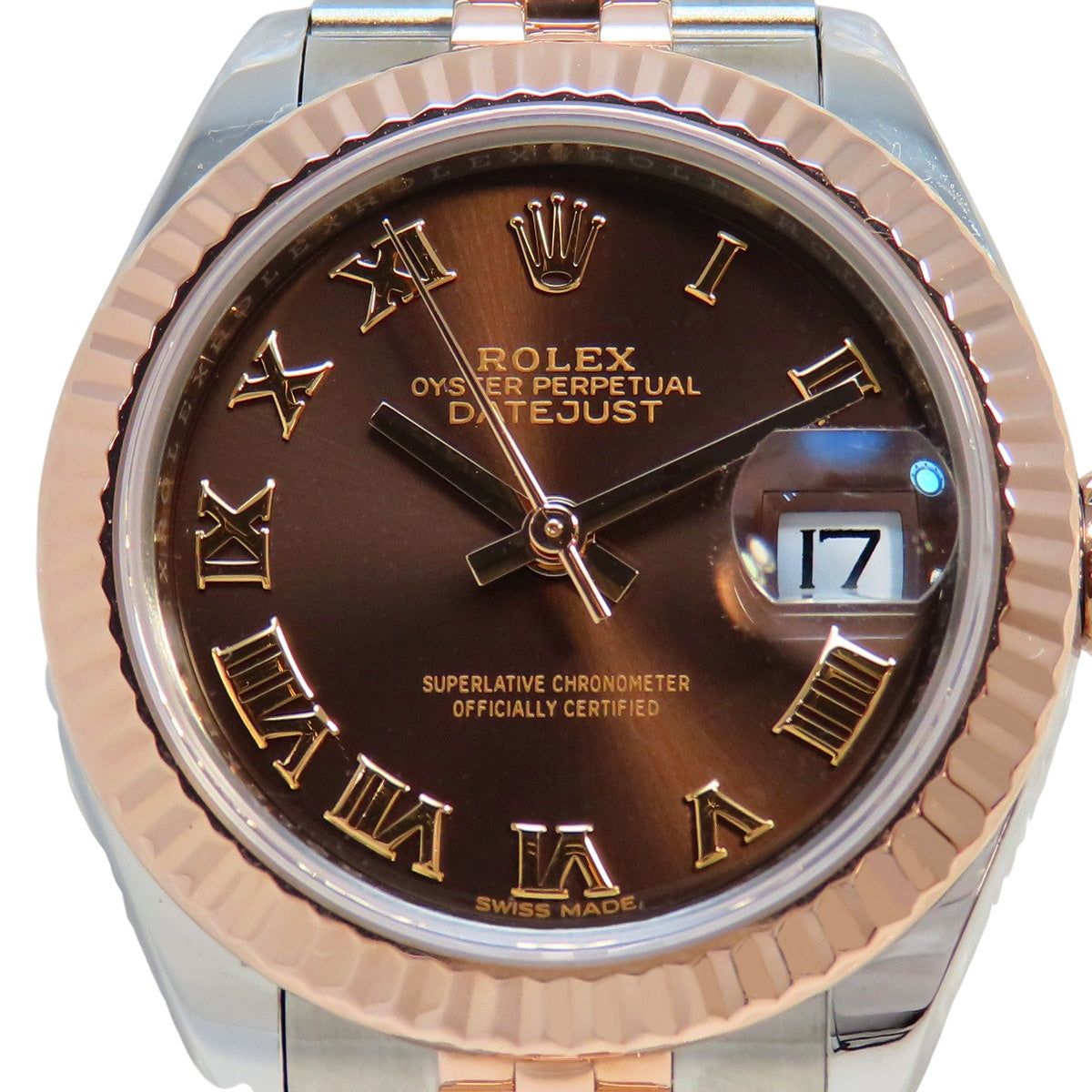 デイトジャスト28 279171 PG/SS チョコレートローマ 自動巻き