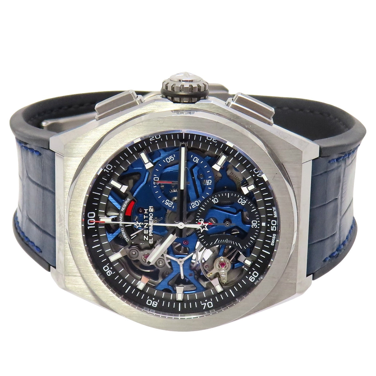 Defy El Primero 21 95.9002.9004/78.R584 钛金属/皮革/橡胶镂空自动男士腕表