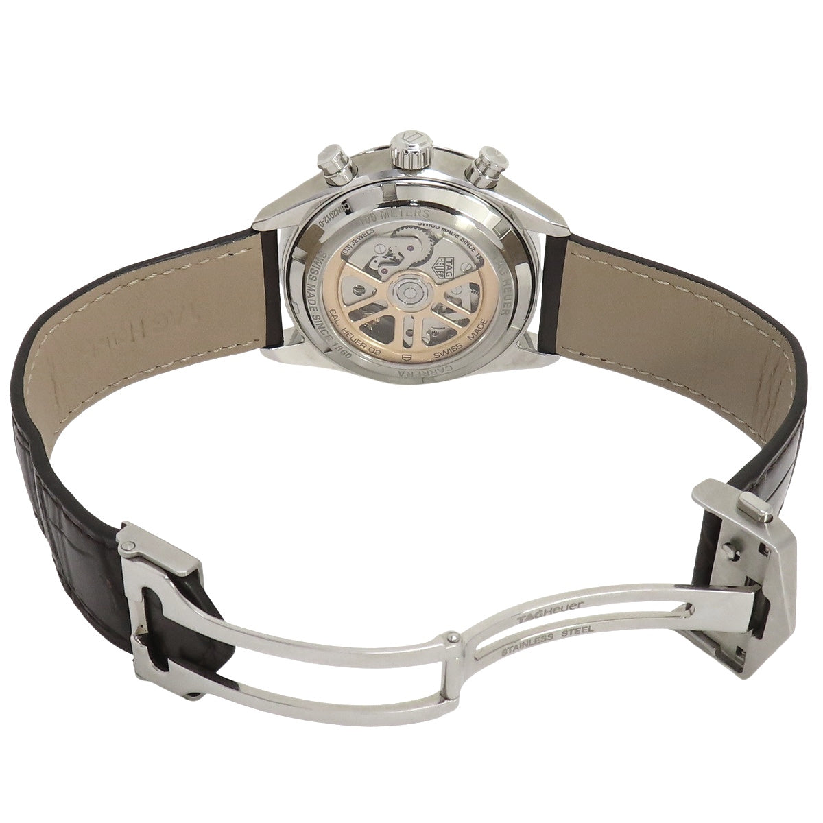 カレラ クロノグラフ CBN2012.FC6483 SS/革 グレー 自動巻き メンズ