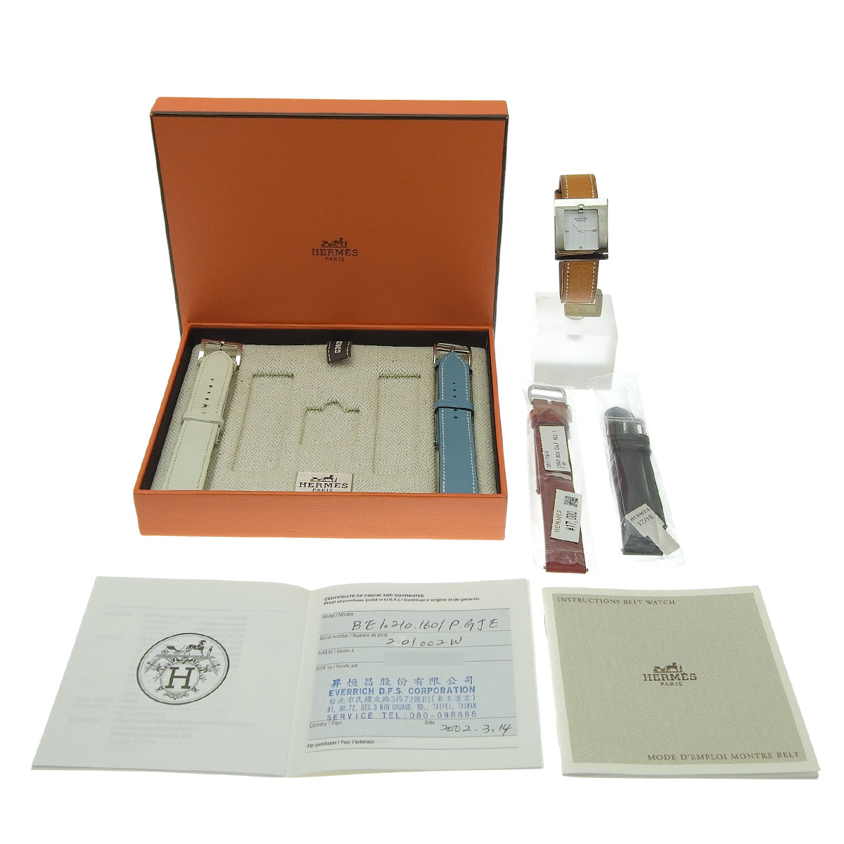 ベルトウォッチ BE1.210 SS/革 ホワイト クオーツ レディース