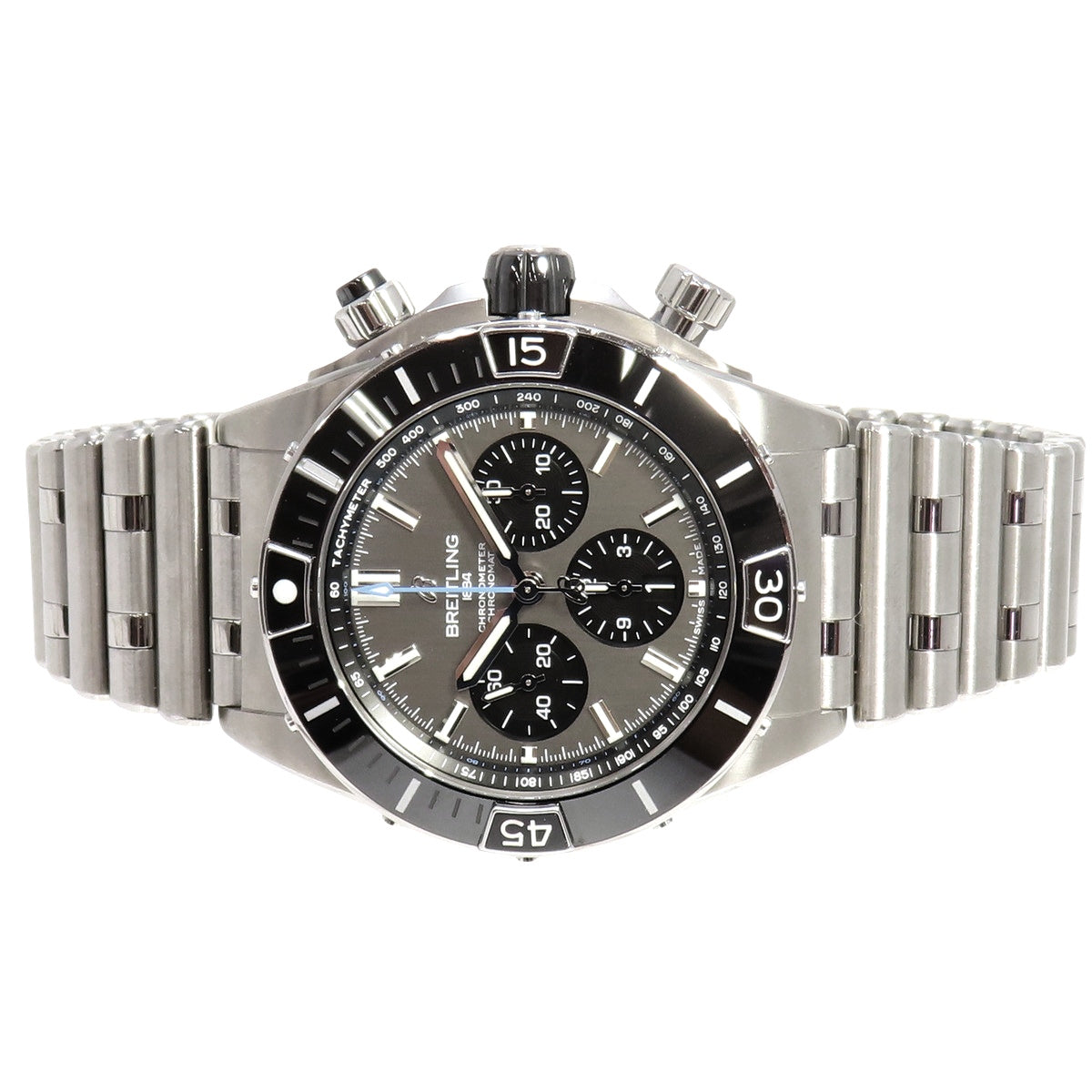 スーパークロノマット B01 44 EB0136 TI グレー 自動巻き メンズ