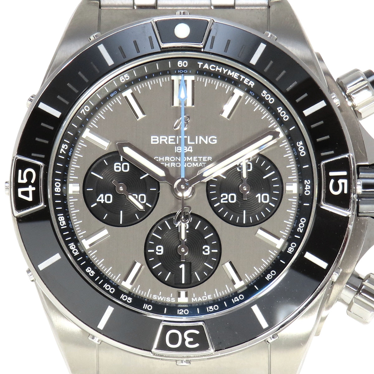 スーパークロノマット B01 44 EB0136 TI グレー 自動巻き メンズ