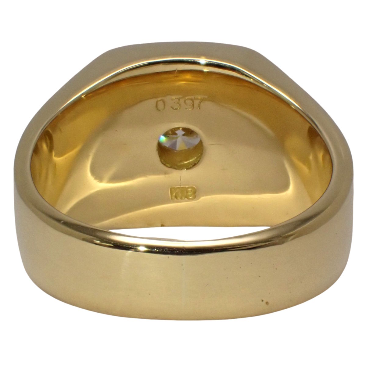 钻石印章戒指 D0.397 18K黄金