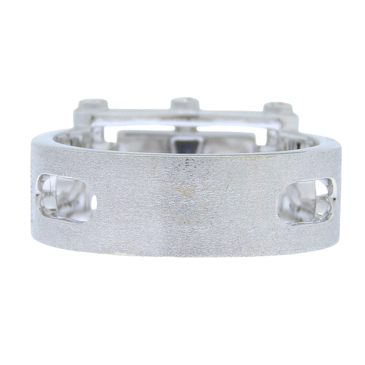 クロス ダイヤモンドリング D0.12 ホワイトゴールド K18WG E-NO’S